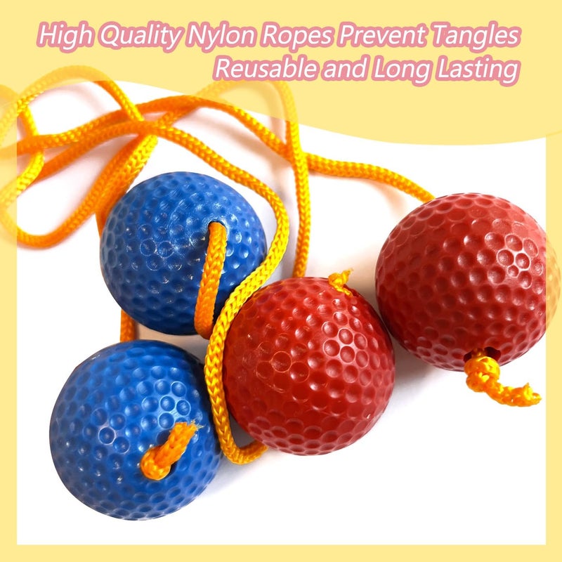 Niantime 20 Packs Ladder Balls with Bags, 5 Pack x 4 Colors Ladder Replacement Ball for Garden Outdoor Throwing Game (Orange Blue Red Green, Each 5pcs) - Image 4